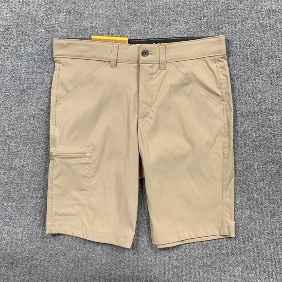 Eddie Bauer Shorts Mens 32 Tan Nylon Blend Rainier 10 in Tech Active Outdoor - Picture 2 of 12